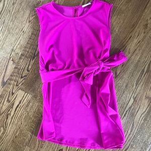 Hot Pink Sleeveless Tunic Plus Size